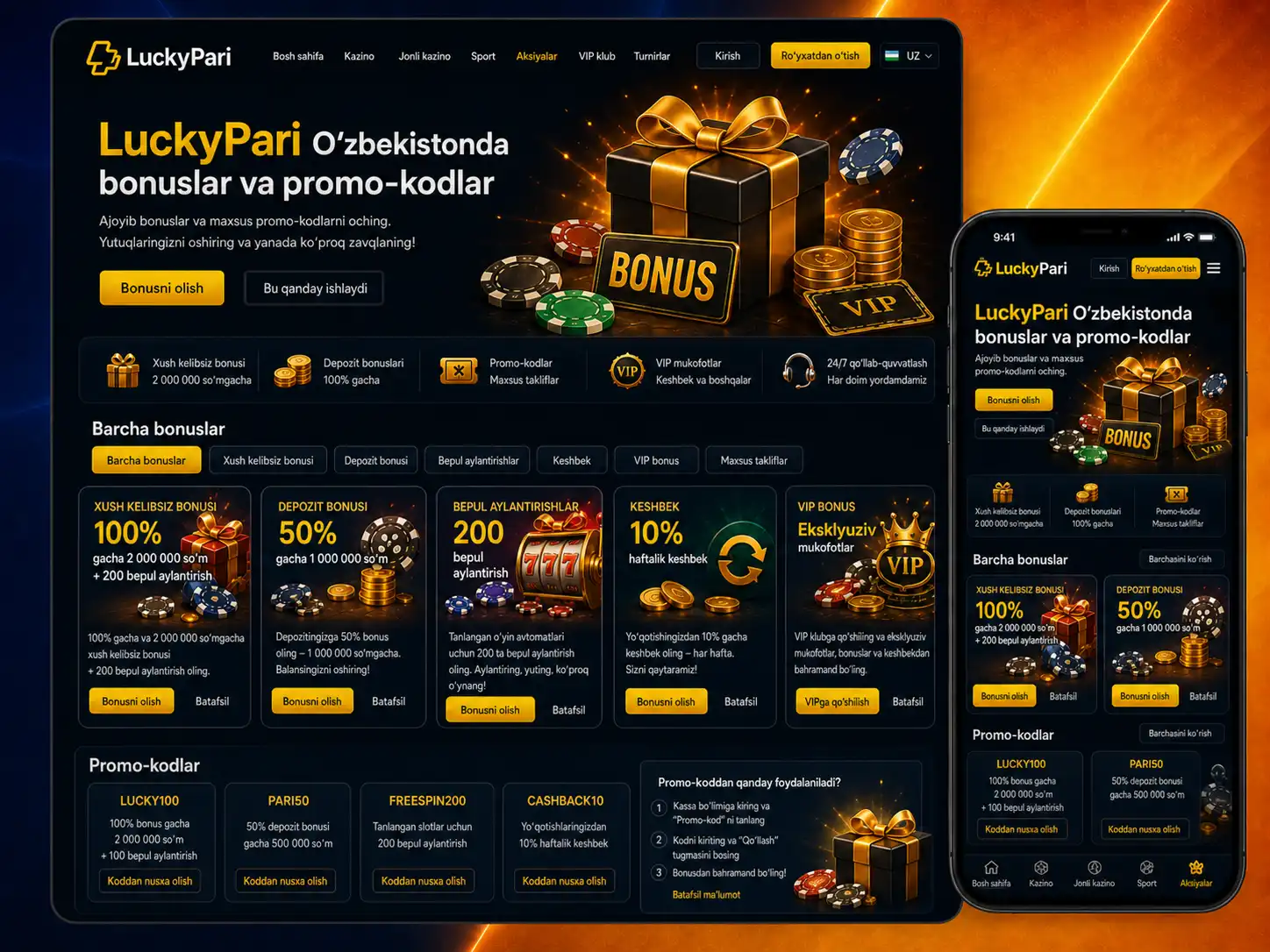Bonuslar, Promokodlar Va Ularning Haqiqiy Shartlari